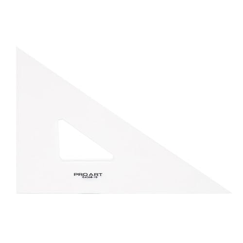 Pro Art Triangle 10" W/Finger Lift 45/90 Clear - color: Clear, size: 10-inch, 45/90 Degrees