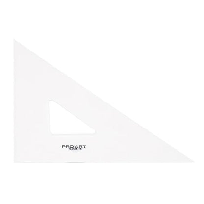 Pro Art Triangle 10" W/Finger Lift 45/90 Clear - color: Clear, size: 10-inch, 45/90 Degrees