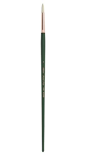 Silver Brush Limited Grand Prix Round Oil Paintbrush, Size 4, Long Handle - size: Size 4