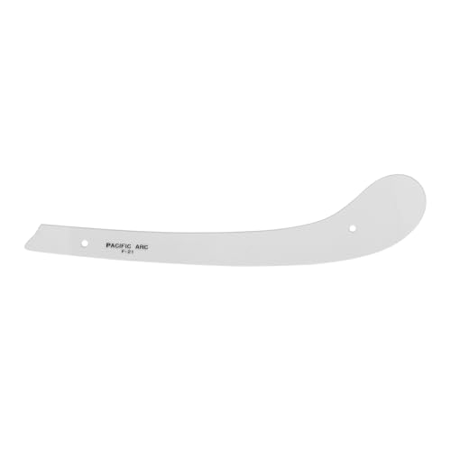 Pacific Arc Professional French Curves, Acrylic, Plain Edge, 12.5 Inches - size: F-21