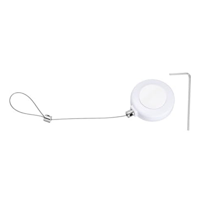 PATIKIL Retractable Remote Control Cable Tether (3ft / 0.9M, White)(1 Set) Round Remote Control Security Lanyard Lock Adjustable Locking Leash with Rope Locks, Suit for - TVs/Tablets - color: White