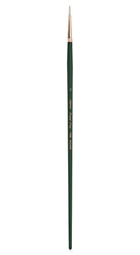 Silver Brush Limited Grand Prix Round Oil Paintbrush, Size 0, Long Handle - size: Size 0