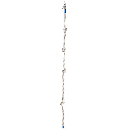 Grey Climbing Rope for Kids, 8.2FT Long with 4 Knotted Steps - color: Grey