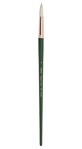 Silver Brush Limited Grand Prix Round Oil Paintbrush, Size 8, Long Handle - size: Size 8