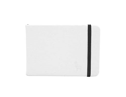 Etchr A6 Landscape Sketchbook - Cold Press Mixed Media - Hardcover Drawing Book 52 Pages - Sketch Pad with Customizable Cover, White A6 CP