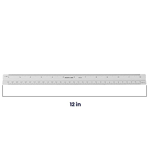 Pacific Arc Metric Economy Scale Ruler, Scaled: 1:20,33 1/3, 40, 50, 80, 100 or .05.03.025.02.0125.01 - color: Economy plain, style: Metric 2