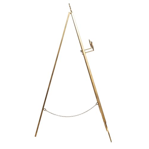 Deco 79 Metal Scroll Easel, Stand 21" x 25" x 48", Gold - color: Gold, size: 23" x 24" x 48"