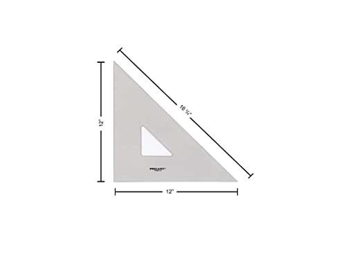 Pro Art 12-Inch 45/90-Degree Triangle, Smoke - color: Smoke, size: 12-inch, 45/90 Degrees