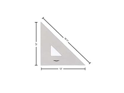 Pro Art 12-Inch 45/90-Degree Triangle, Smoke - color: Smoke, size: 12-inch, 45/90 Degrees