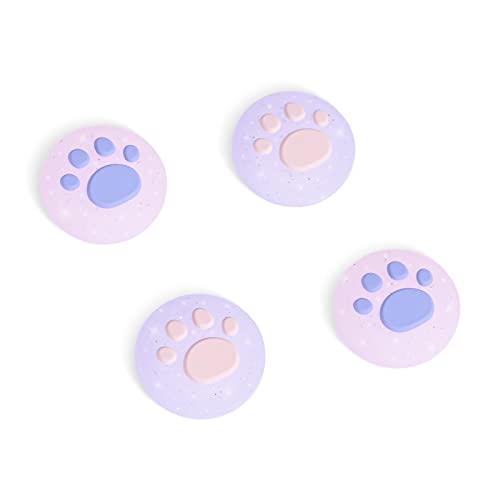 DLseego Cute Crystal Cat Claw Design Thumb Grip Caps Design for Switch & Switch Lite & Switch OLED, Joystick Cap Soft Silicone Cover – Crystal Pink&Purple - color: Pink and Purple, size: Switch/OLED/Lite