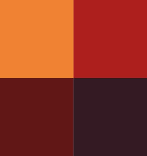 Vallejo - Red Color Set, Game Color, 4 Bottles x 0.6 fl.oz. - style: Red Color Set