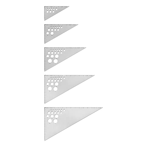 Alumicolor Aluminum 6 Inch Calibrated Drafting Triangle, 30/60/90 Degree