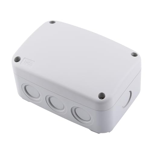 greencycle Junction Box, Project Box IP66 Waterproof Outdoor Box ABS Plastic Electrical Boxes Electronic Enclosure White,4.9 x 3.3 x 2.3 inch (125x86x62mm) - color: White, size: 4.9x3.3x2.3"