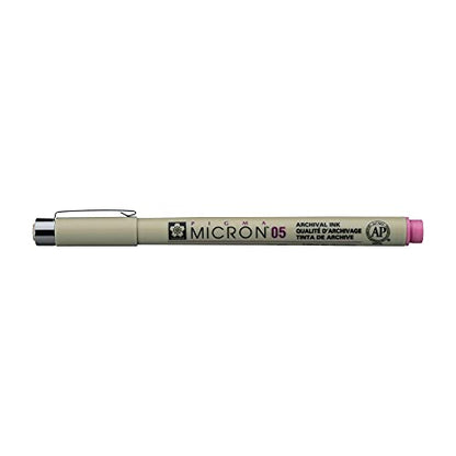 SAKURA PIGMA MICRON 05 FINELINER PEN, 0.45MM LINE WIDTH, PACK OF 2 (Rose) - color: Rose