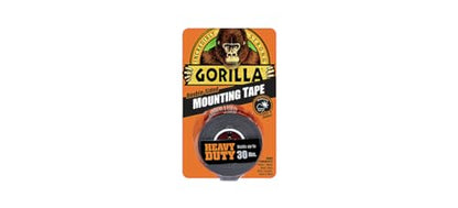 Gorilla - Heavy Duty Double Sided Mounting Tape; Weatherproof; 1" x 60"; Black; (Pack of 1) - style: 1 - Pack