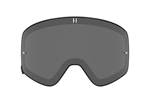 Havoc Racing Infinity Lenses - Interchangeable Magnetic Replacement Lenses - Anti-Fog, Anti-UV, Anti-Scratch Wide Goggle Lens - color: Smoke Dual Pane