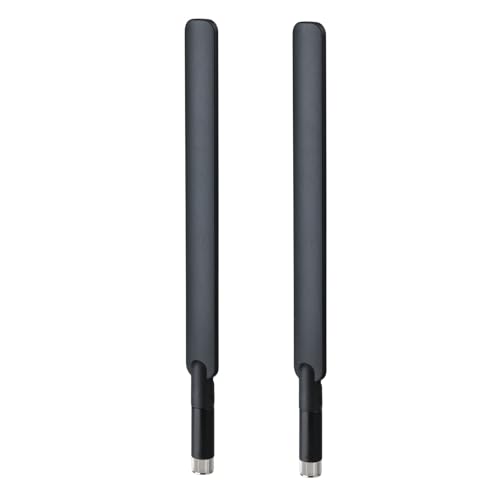 Superbat High Gain 12dBi Dual Band WiFi Antenna 2.4GHz/5GHz 5.8GHz Omnidirectional RP-SMA for Router, Wireless Access Point, Security Cameras (2 Pack) - color: black