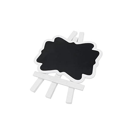 Quluxe Mini Chalkboard Signs, 10Pcs Wooden White Framed Chalkboard Labels