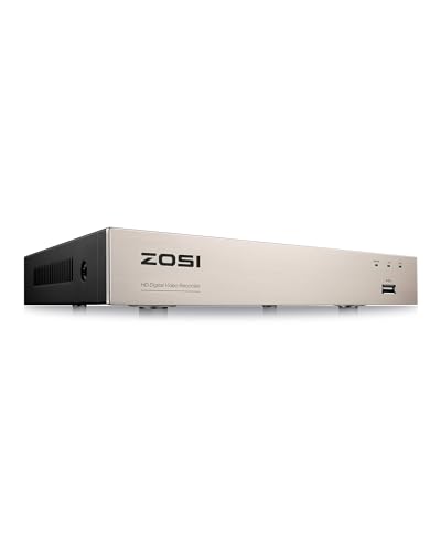 ZOSI 1080P H.265+ 8CH Hybrid 4-in-1 CCTV DVR Recorder, No Hard Drive