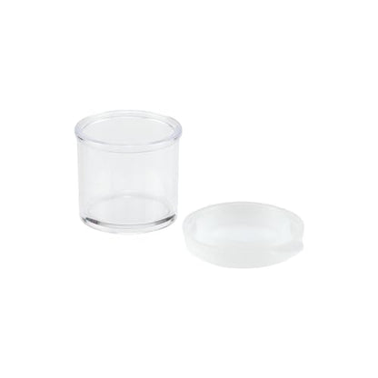 Creative Mark Assorted Pack of 14 Storage Cups - 8 Small 10 ml & 6 Large 45 ml Durable Clear Plastic Paint Containers with Lids for Artists, Students, Professionals