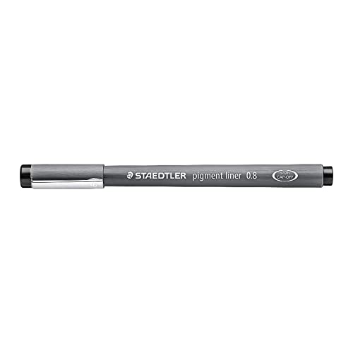 STAEDTLER Pigment Liner, 0.8mm, Black Ink (308-0.8), 0.8 mm - style: 0.8mm