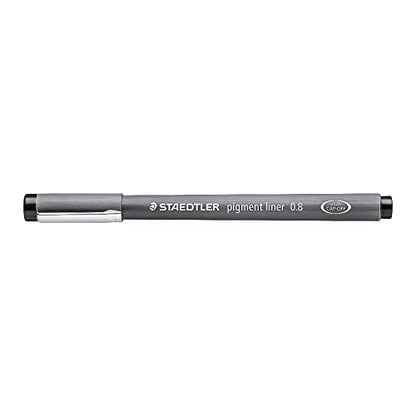 STAEDTLER Pigment Liner, 0.8mm, Black Ink (308-0.8), 0.8 mm - style: 0.8mm
