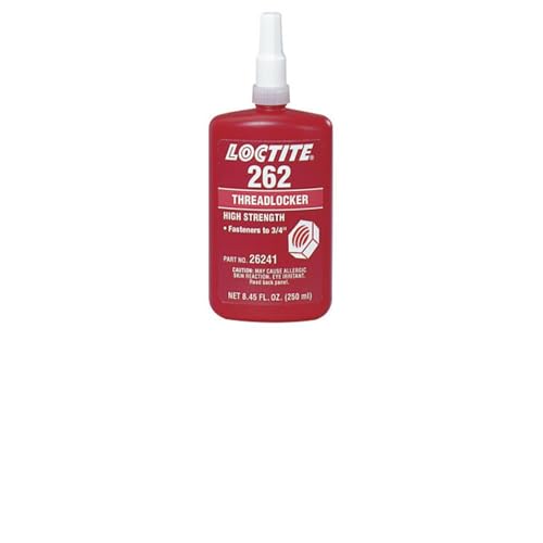 Loctite 135375 Red 262 High Strength Thread Locker, 300 Degrees F Maximum Temperature, 250 mL Bottle - size: 250 ML, style: Bottle