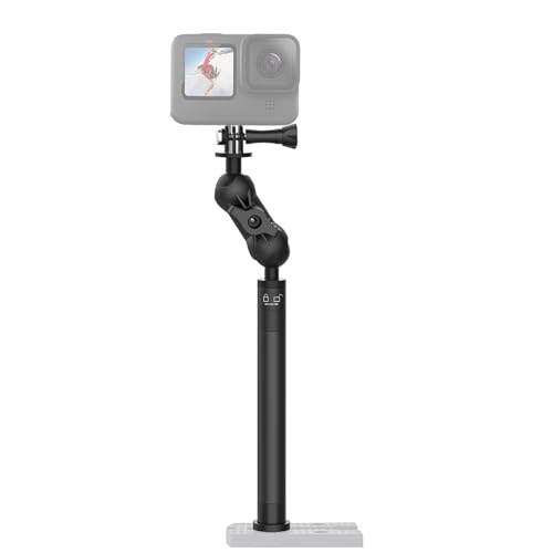 29" Adjustable Kayak Camera Mount with Infinitely Extendable Stand, Kayak Sports Camera Mounting Compatible with GoPro and 1/4" Threaded Cameras - style: camera mount with pole