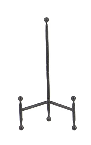 Deco 79 Metal Display Easel Tabletop Easel with Ball Details, Set of 3 Display Stand 12", 10", 8"H, Black