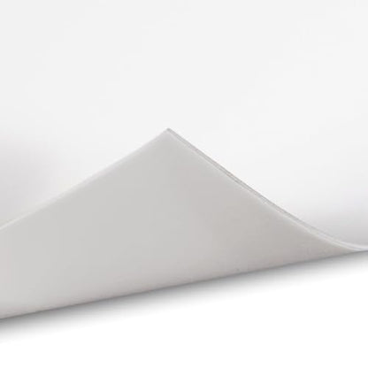 Exactly Rubber - White Silicone Sheet, 60A Durometer Silicone Mat, Food-Grade Rubber Mat with -80 to 450°F Temperature Resistance, 400% Elongation, Silicone Placemat Made in The USA, 1/32 x 3 x 9” - size: 1/32 x 3 x 9