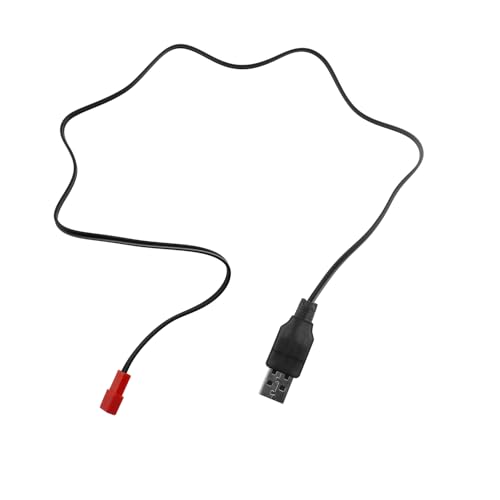 3PCS Black USB Charging Cable JST Plug 3.7V USB Lithium Battery Charger for RC Aircraft Helicopter Toy Accessory