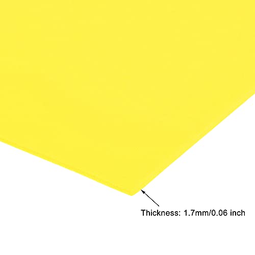 uxcell Light Yellow EVA Foam Sheets 11 x 8 inch 1.7mm Thickness for Crafts DIY Projects, 12 Pcs - color: Light Yellow