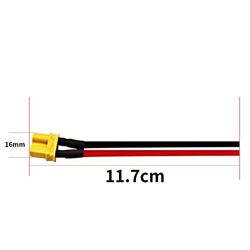 4Pairs XT30U Male Female Connectors 18AWG 4inch Wire with Sheath - color: Xt30u Cable