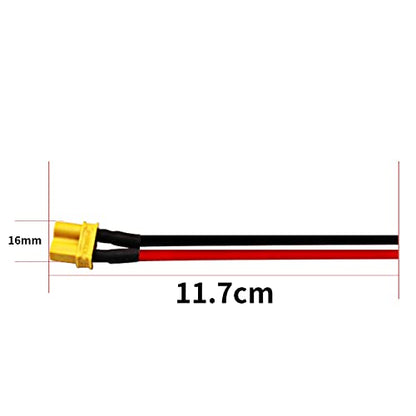 4Pairs XT30U Male Female Connectors 18AWG 4inch Wire with Sheath - color: Xt30u Cable