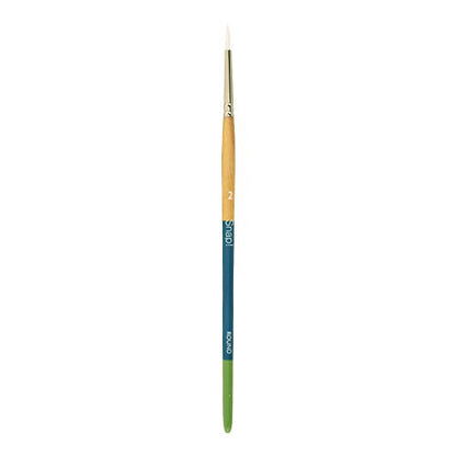 Princeton PAB98501 9850R-2 Snap Brush, Taklon Round 2, White - size: Size 2, style: Round