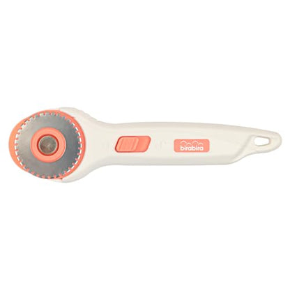 BiraBira Rotary Cutter, 45mm Dotted Line Cut, Steel Stick Fabric Cutter - size: Dotted Line Cut