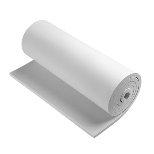 AMZQNART 12mm EVA Foam Sheets Rolls for Crafts White Cosplay Foam 16x59in - color: 16×59in White, size: 12mm-Thick