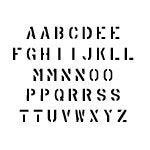 3/4 inch Military Letter Stencil Set | 10 mil | Paint Stencils for Labels and Wall Signs - size: Letters