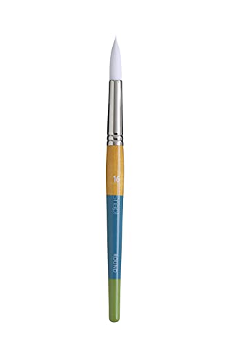 Princeton PAB98516 9850R-16 Snap Brush, Taklon Round 16, White - size: Size 16, style: Round
