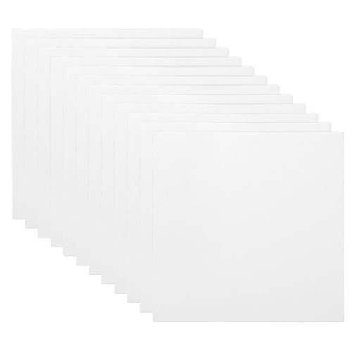 PATIKIL 8x8 Canvas Boards for Painting, 12Pack Cotton Square, White - size: 8x8"