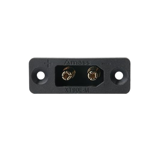 ELFCULB 10PCS Amass XT90E Male Connectors with Screws for RC Vehicles - size: XT90E Male