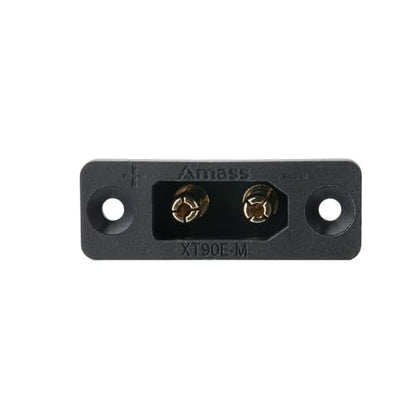 ELFCULB 10PCS Amass XT90E Male Connectors with Screws for RC Vehicles - size: XT90E Male