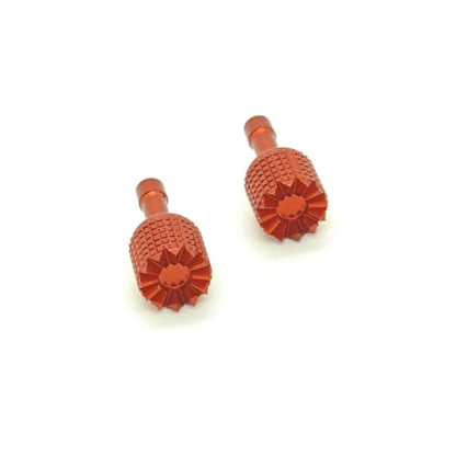 Drone controller: Replacement of drone control stick, suitable for various remote controls, 2 pieces per pack, aluminum alloy control stick(red) - color: red