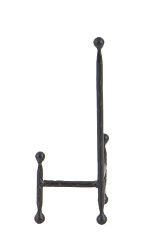 Deco 79 Metal Display Easel Tabletop Easel with Ball Details, Set of 3 Display Stand 12", 10", 8"H, Black