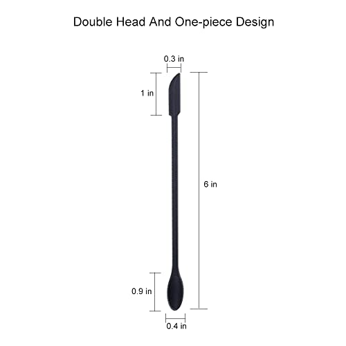 Mini Silicone Spatula Set Stretchable Makeup Spatulas Small Scooper and Spoon 2-in-1Tiny Spatula for Kitchen Bottle Beauty Jar, Adjustable Size and Reusable, 3Pcs