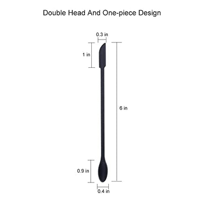 Mini Silicone Spatula Set Stretchable Makeup Spatulas Small Scooper and Spoon 2-in-1Tiny Spatula for Kitchen Bottle Beauty Jar, Adjustable Size and Reusable, 3Pcs