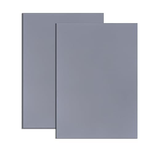 2 PCS Rubber Stamp Sheets for Laser Engraving Machine (Light Gray) - color: Light Gray