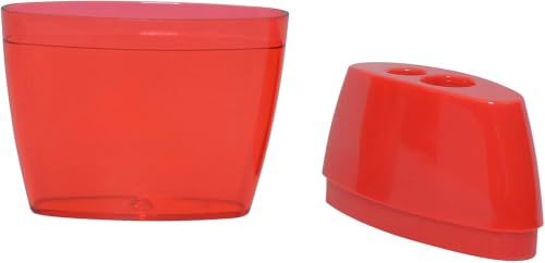 Westcott 55877 2-Hole Manual Pencil Sharpeners for School, Red, 12 Pack