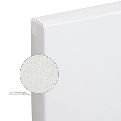 Creative Mark The Edge Deluxe Cotton 1-1/2" Deep Stretched Canvas for Painting, 10x15 Pack of 3, 14oz. Primed Weight, Universal Archival Priming, Medium Tooth, Hand-Stretched Canvas for Painters - size: 10x15"
