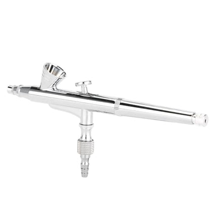 0.2mm 2cc Gravity Feed Dual Action Airbrush Kit, Silver, with Dropper and Wrench for Nail Art Body Paint